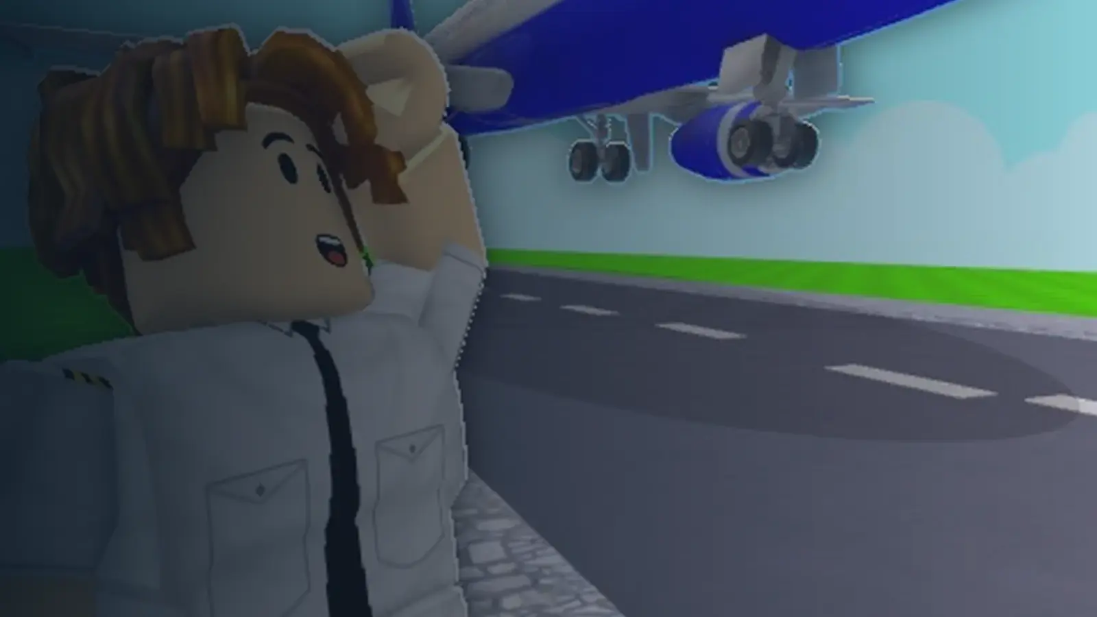 Pilot watching a jet depart in Run an Airline key art